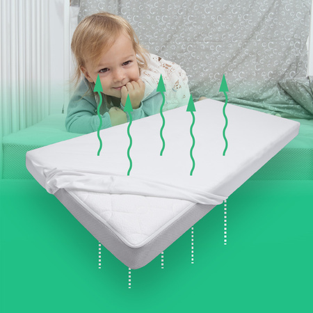 Prześcieradło do łóżeczka 120x60 bambusowe z gumką Poleca Mama Fizjoterapeuta