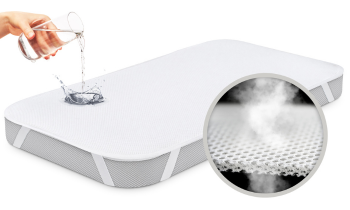 Ochraniacz na materac do Łóżeczka Waldin 7w1 Duży Lekko Zaokrąglone Rogi 122x73 Oddychający Wodoodporny