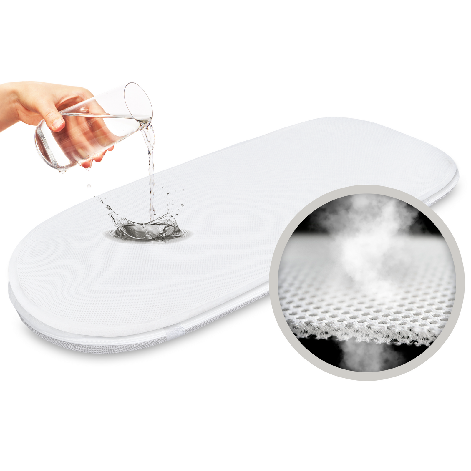 Ochraniacz na materac do gondoli 73x31 Oddychający Wodoodporny