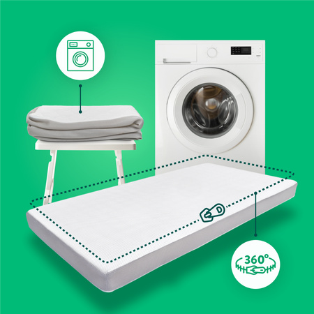 Materac 150x80 Fizjomax® Junior Poleca Mama Fizjoterapeuta