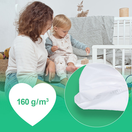 Prześcieradło do łóżka 100x200 bambusowe z gumką Poleca Mama Fizjoterapeuta